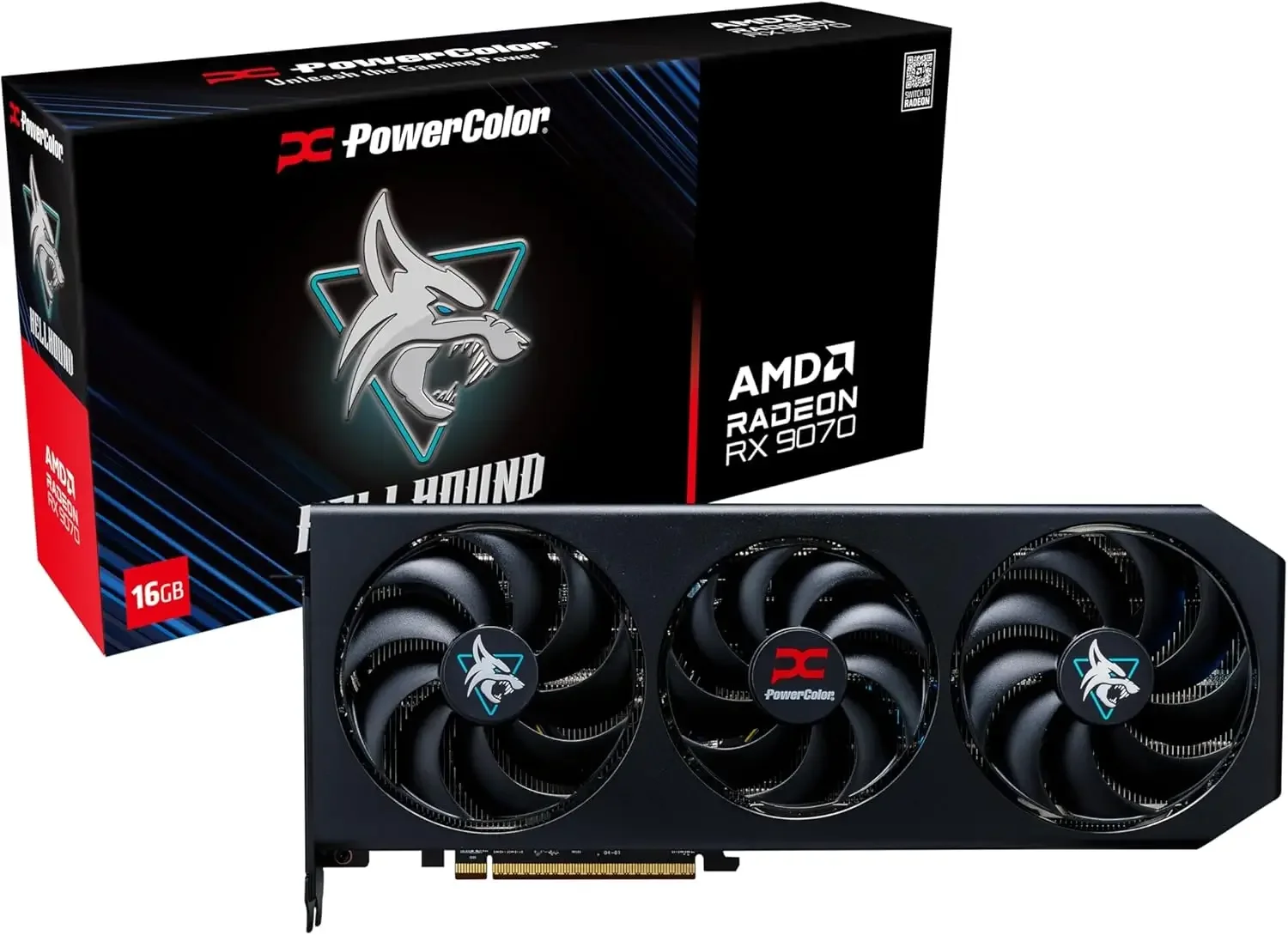 كرت شاشه PowerColor Hellhound AMD Radeon RX 9070 16GB GDDR6