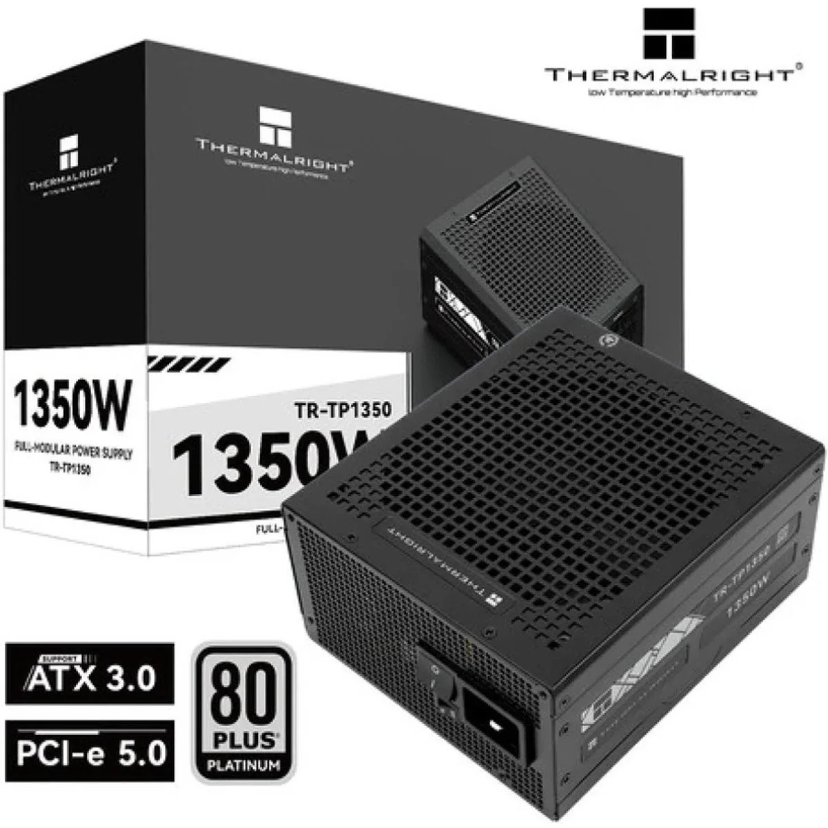 مزود طاقة Thermalright TP1350 بقدرة 1350 واط 80 Plus Platinum معياري بالكامل ATX 3.0