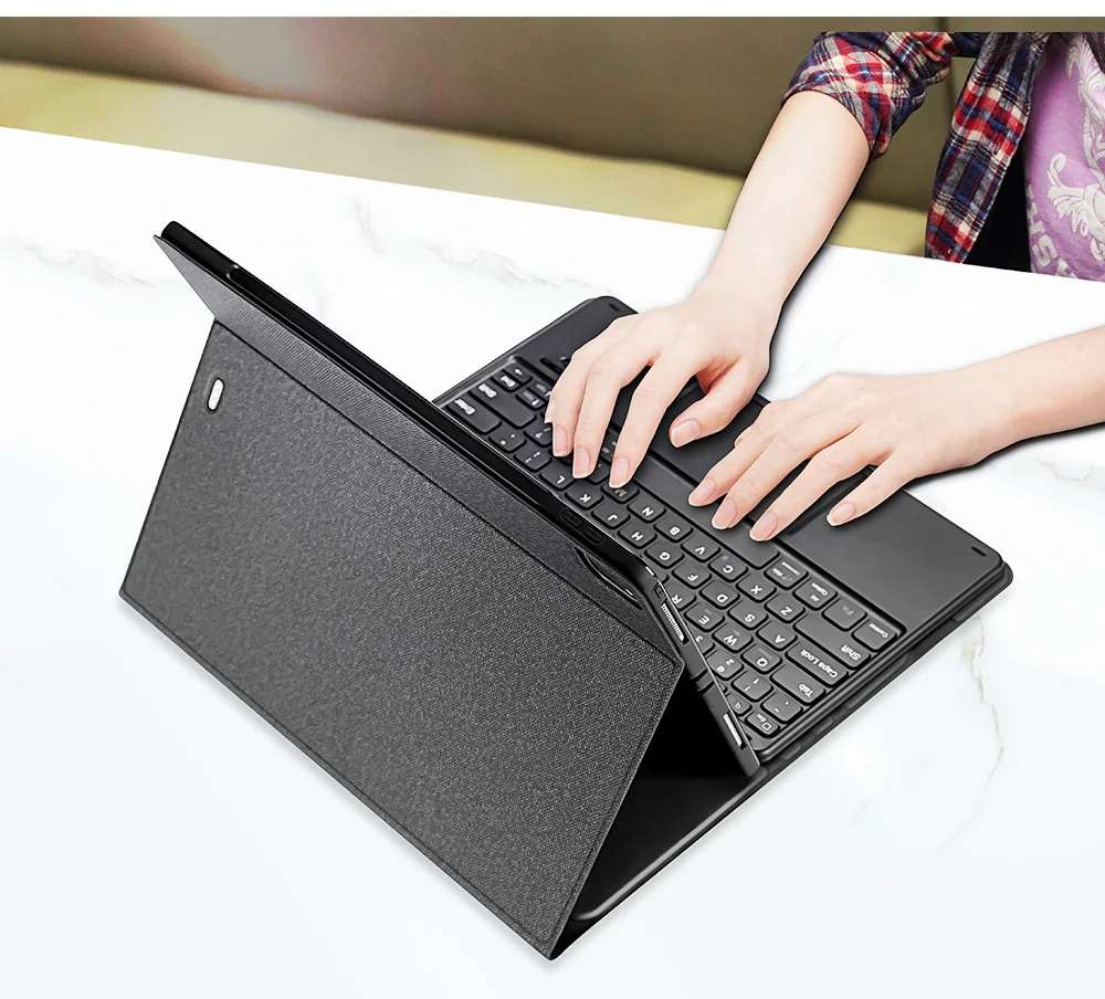 جراب لوحة مفاتيح DUX DUCIS TK Series بلوتوث جلدي مع لوحة لمس لجهاز iPad Pro مقاس 12.9 إنش (2020/2021/2022)، تخطيط إنجليزي - أسود - Thumbnail 21