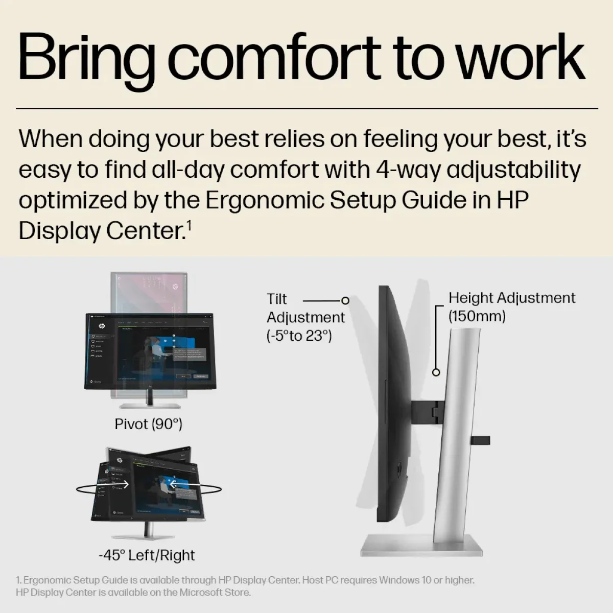 شاشة HP E24 G5 احترافية 24 إنش IPS فل إتش دي، 75 هرتز، موزع USB - Image 2