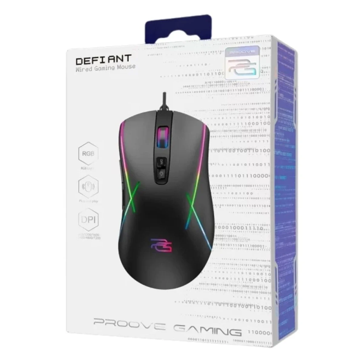 ماوس ألعاب سلكي Proove Defiant بدقة 7200 DPI أسود (CMDE00000102) - Thumbnail 7