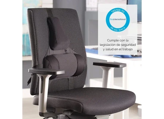 مسند دعم للظهر Fellowes Professional Series Ultimate Back Support بثلاثة أقسام من إسفنج الذاكرة، أسود - Image 6