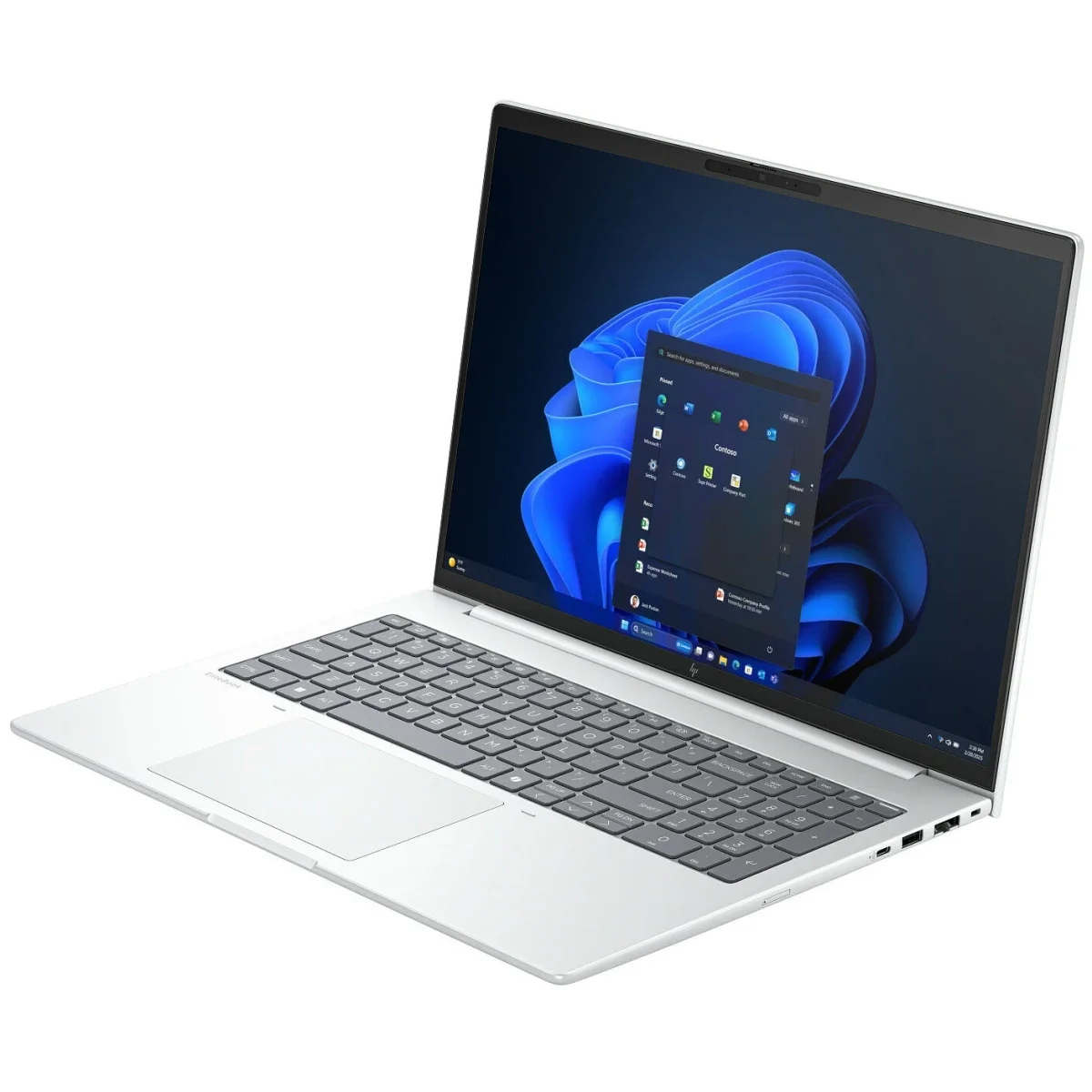 HP EliteBook 8 G1i 16-Inch Laptop, Intel Core Ultra 7 256V, 16GB RAM, 512GB SSD, Silver - Thumbnail 3