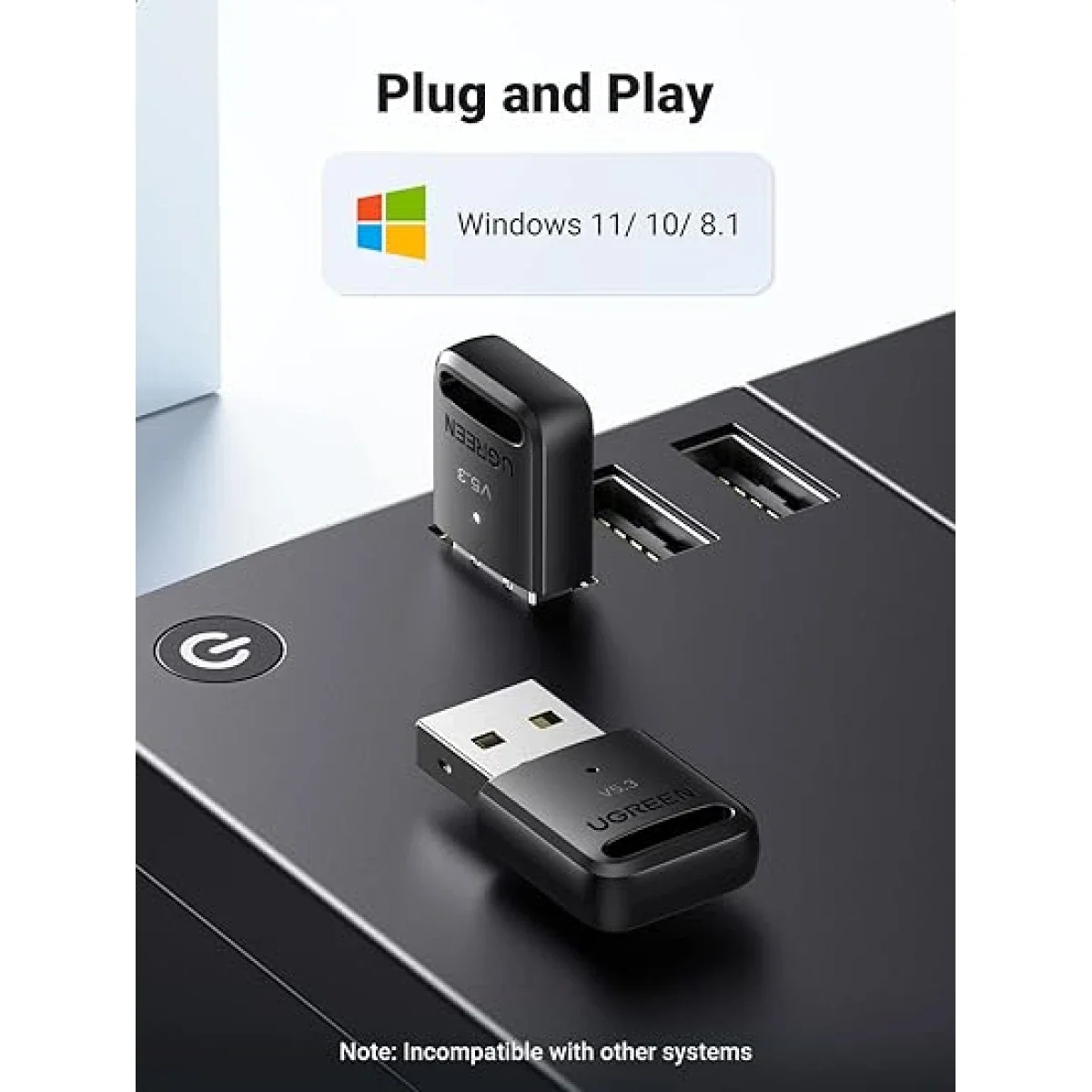 محول Ugreen V5.3 USB بلوتوث 5.3 للكمبيوتر واللابتوب - Thumbnail 2