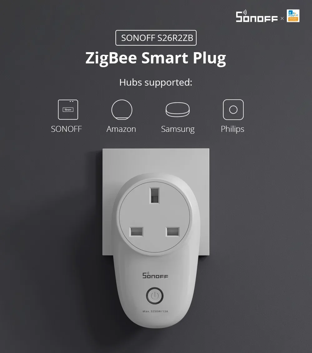 SONOFF S26R2ZBTPF-CFH Zigbee 3.0 Smart Plug 16A EU with Energy Monitoring - Thumbnail 9