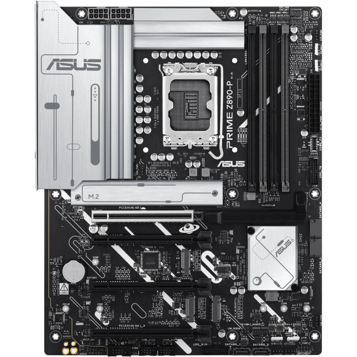 لوحة أم Asus PRIME Z890-P بحجم ATX وDDR5 ومقبس LGA 1851 وPCIe 5.0 و4x M.2 - Thumbnail 2