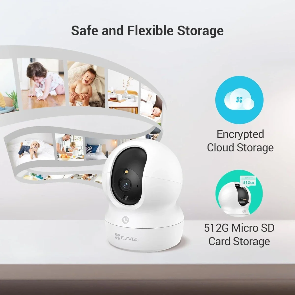 كاميرا مراقبة داخلية Ezviz CP1 Pro 4K مع دوران وإمالة 360° وWi‑Fi 6 ثنائي النطاق وتتبع تلقائي وصوت ثنائي الاتجاه - Thumbnail 8
