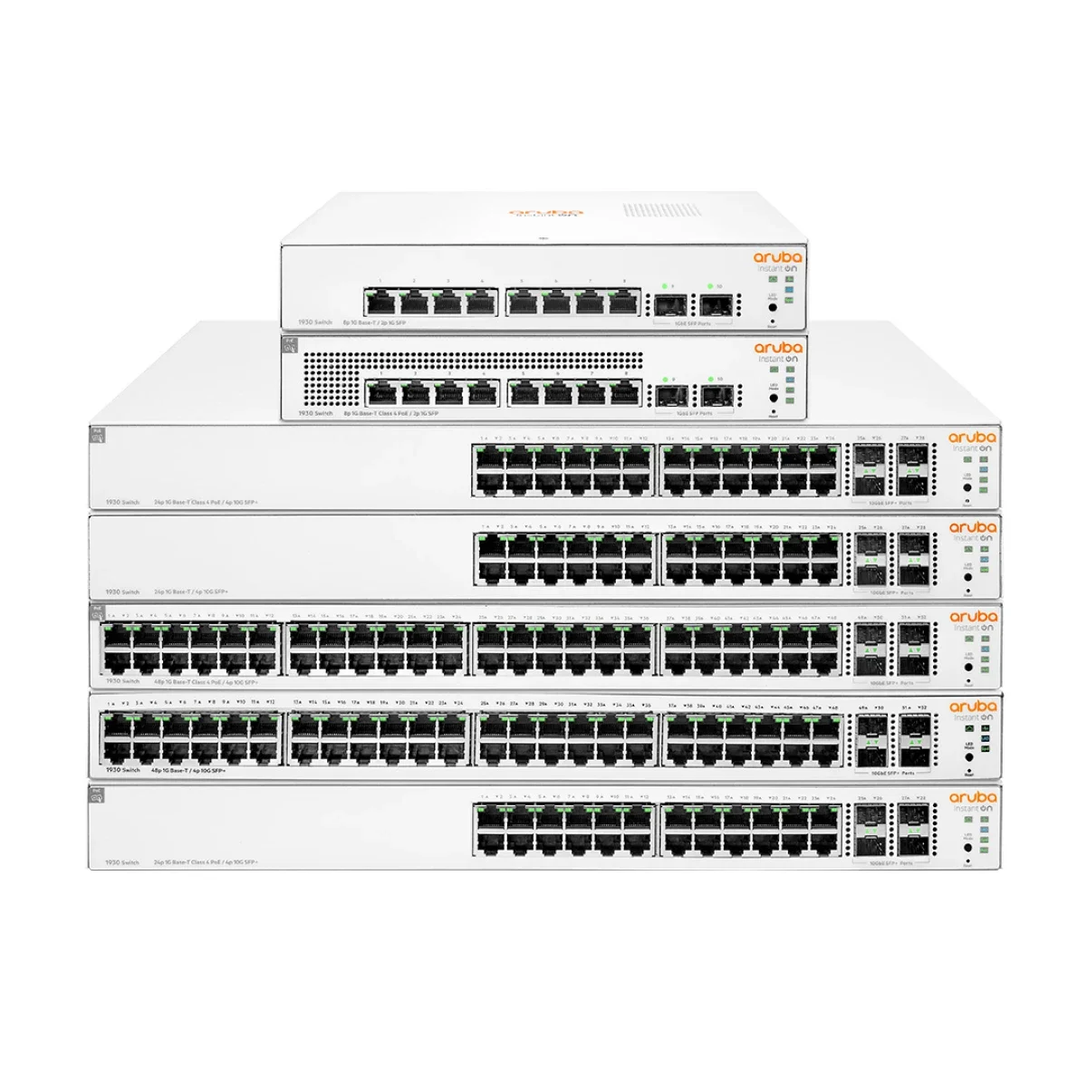 Aruba Instant On 1930 24-Port PoE+ Managed Switch with 4x SFP+ 128 Gb/s 370W White - Thumbnail 2
