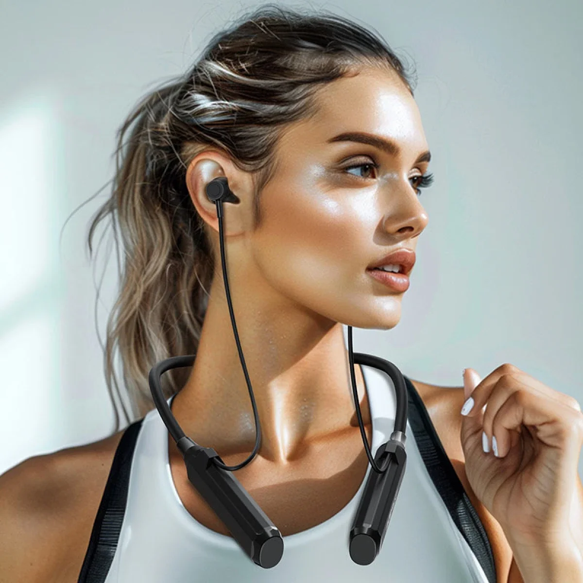 ACEFAST N6 Bluetooth 5.4 Wireless Neckband Earphones with TF Card, Black - Image 5