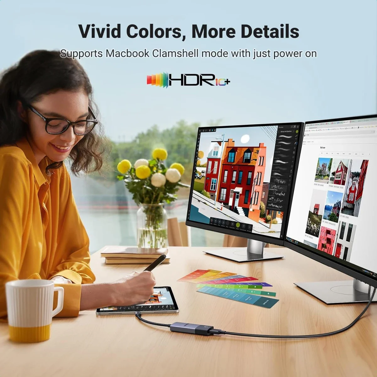 محول Ugreen من USB-C إلى HDMI 2.1 بدقة 8K@60Hz و4K@240Hz - Thumbnail 5
