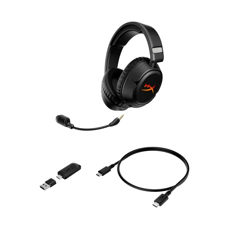 سماعة ألعاب Hyper X Cloud Flight 2 لاسلكية سوداء – B5VC4AA - Image 6
