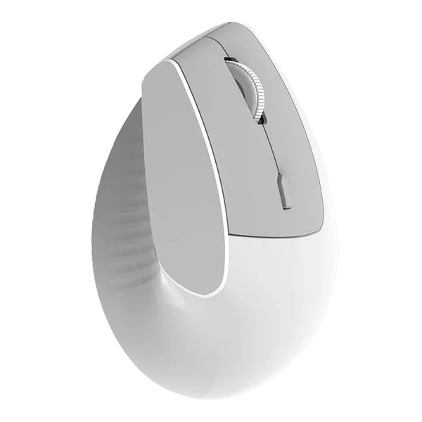 AJAZZ i300 Vertical Wireless Mouse, 1600 DPI, Bluetooth + 2.4G, White