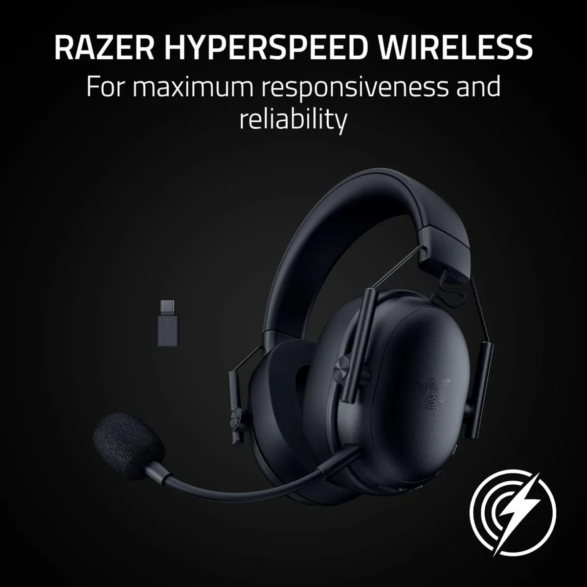 Razer BlackShark V3 X HyperSpeed Wireless Gaming Headset, 50mm Drivers, 70Hr Battery, Black - Thumbnail 8
