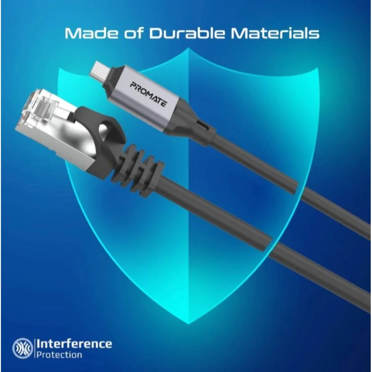 كابل محول إيثرنت Promate CLink-RJ45 إلى USB-C بطول 5 متر بسرعة 1000Mbps - Image 6