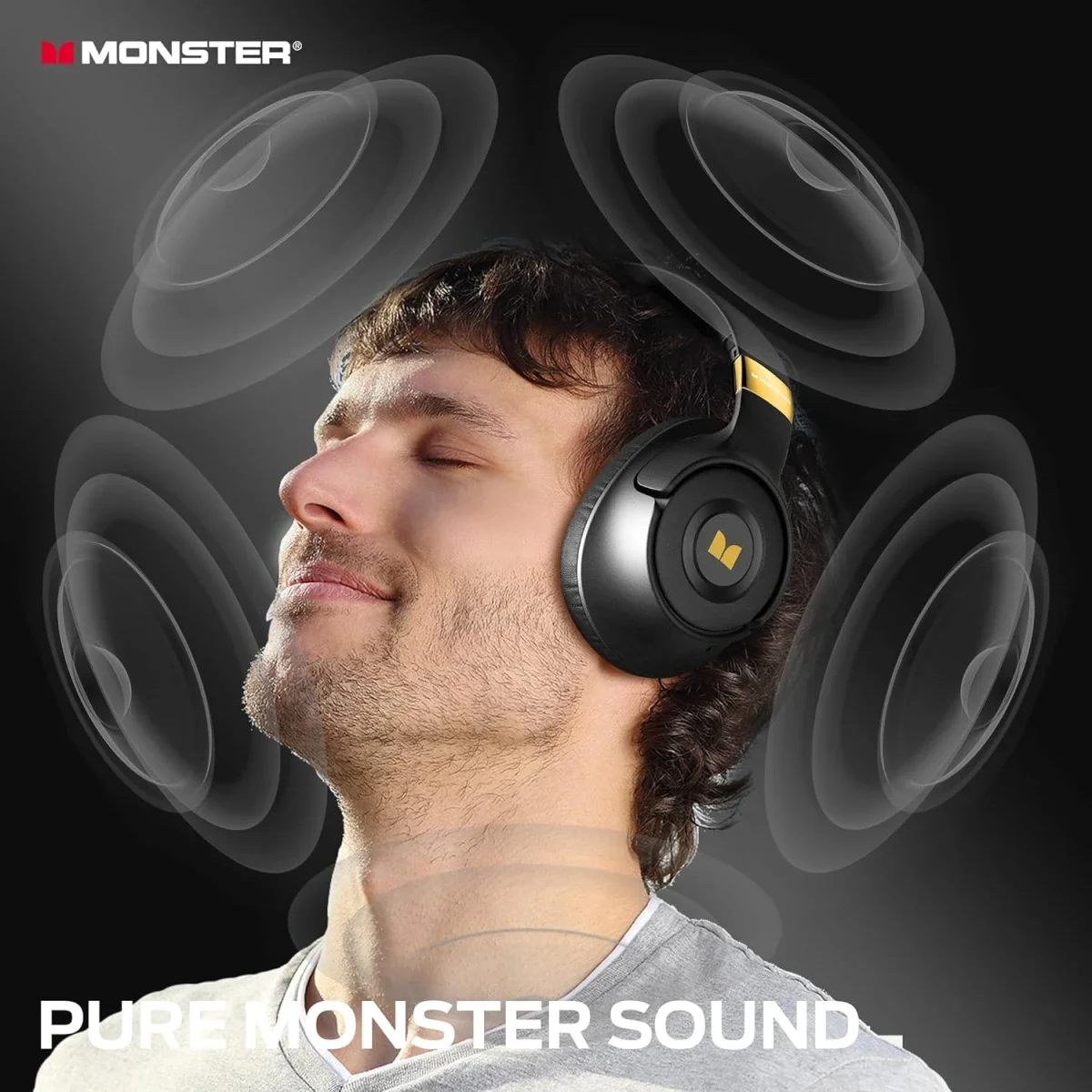 Monster Persona SE ANC Wireless Over-Ear Headphones, Bluetooth 5.4, 60H Playtime, Black - Thumbnail 2
