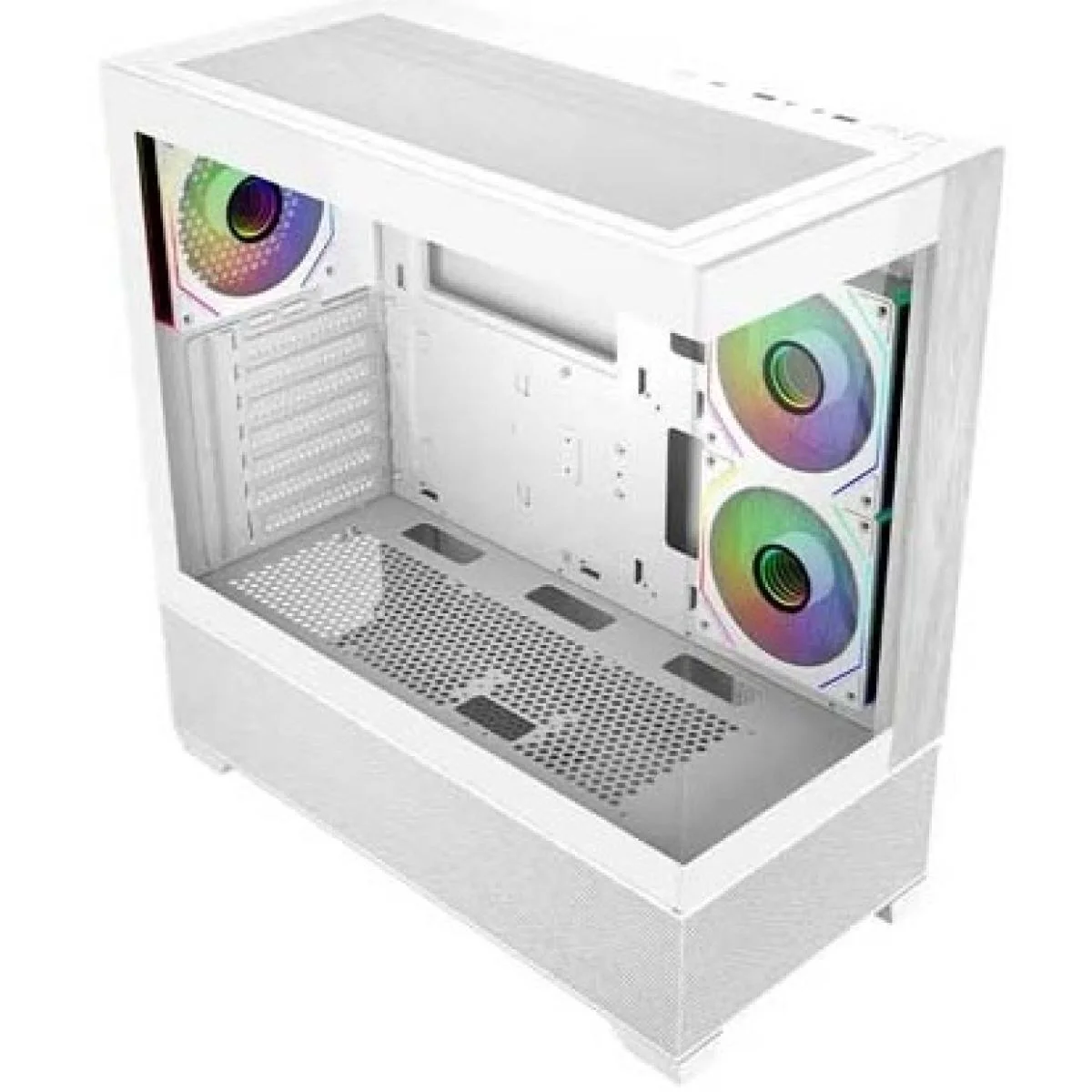 Cooler Master Elite 690 Wood White ATX ARGB Mid-Tower Gaming Case with Tempered Glass - Image 3