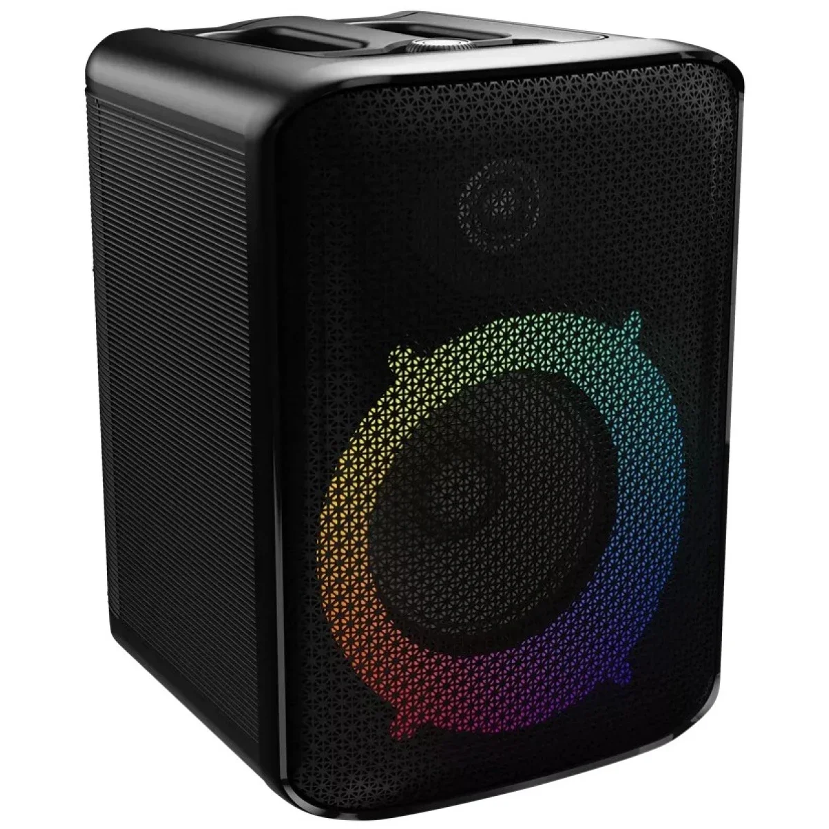 HiFuture Event 80W Portable Bluetooth Speaker with RGB Lights, Karaoke and Power Bank - Black