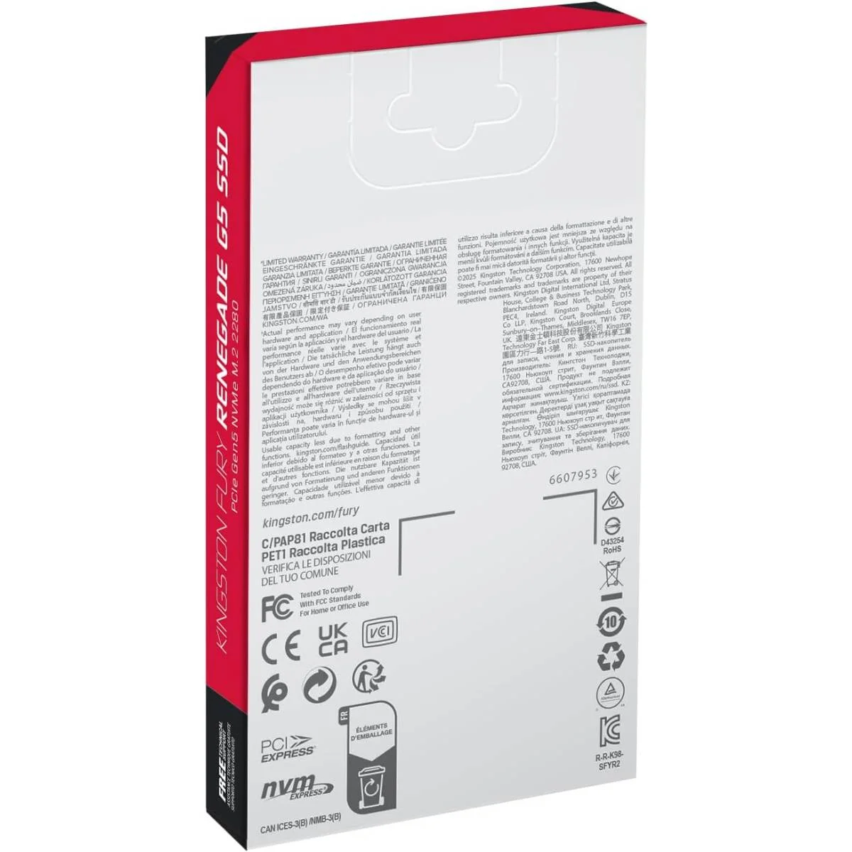 Kingston FURY Renegade G5 2048GB NVMe PCIe 5.0 M.2 2280 SSD Up to 14,700MB/s SFYR2S/2T0 - Image 3