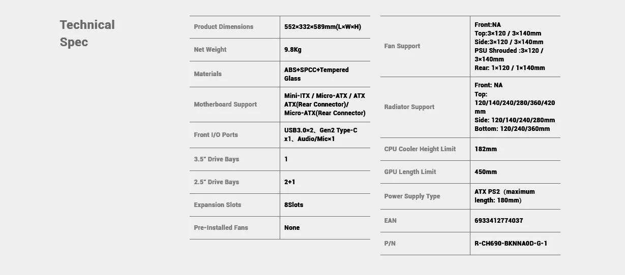 هيكل كمبيوتر DeepCool CH690 DIGITAL ميد تاور مع لوحة زجاجية جزئية وشاشة رقمية ودعم راديتر 420 مم أبيض - Thumbnail 12