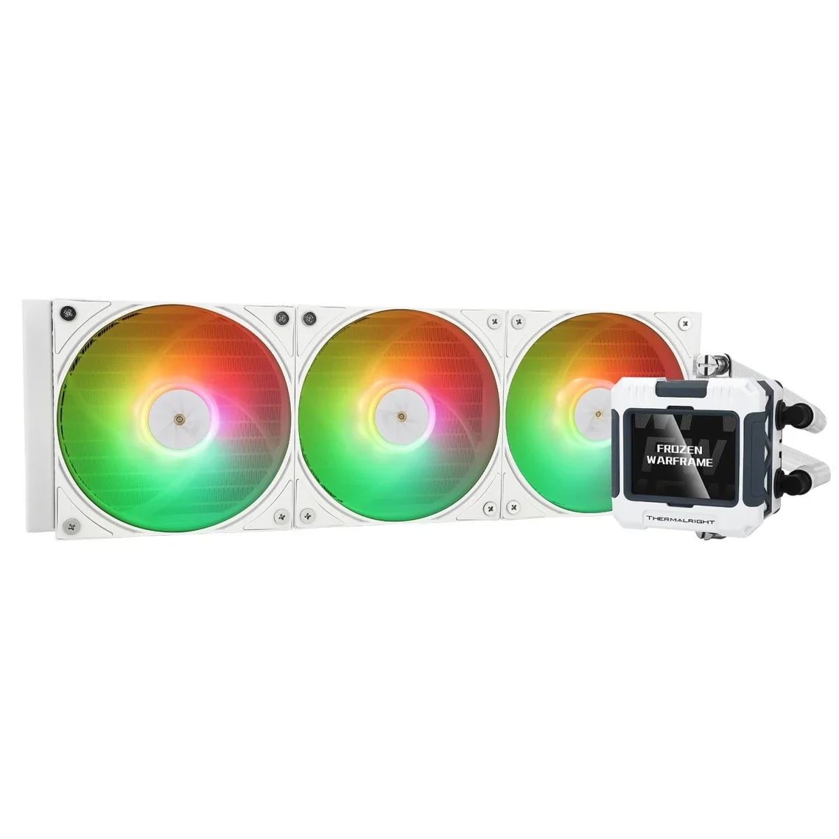 مبرد سائل للمعالج Thermalright Frozen Warframe 360 ابيض ARGB بتصميم AIO مع شاشه LCD