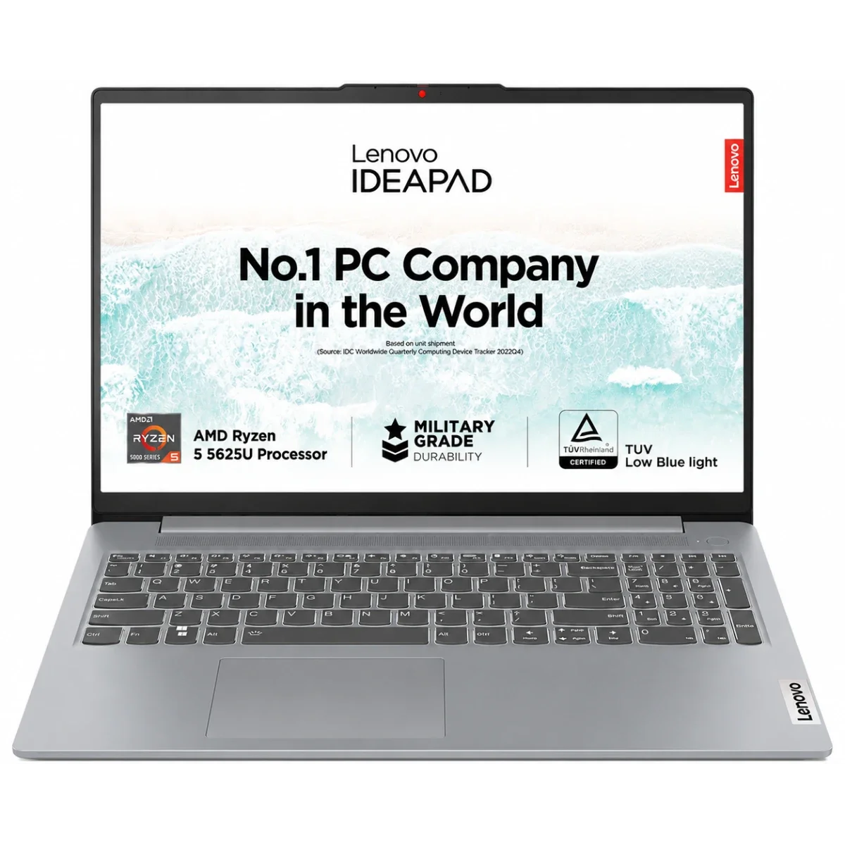 لابتوب Lenovo IdeaPad Slim 3 15ABR8 15.6 انش FHD بمعالج AMD Ryzen 5 5625U وذاكره 8GB وتخزين 512GB SSD لون Arctic Grey