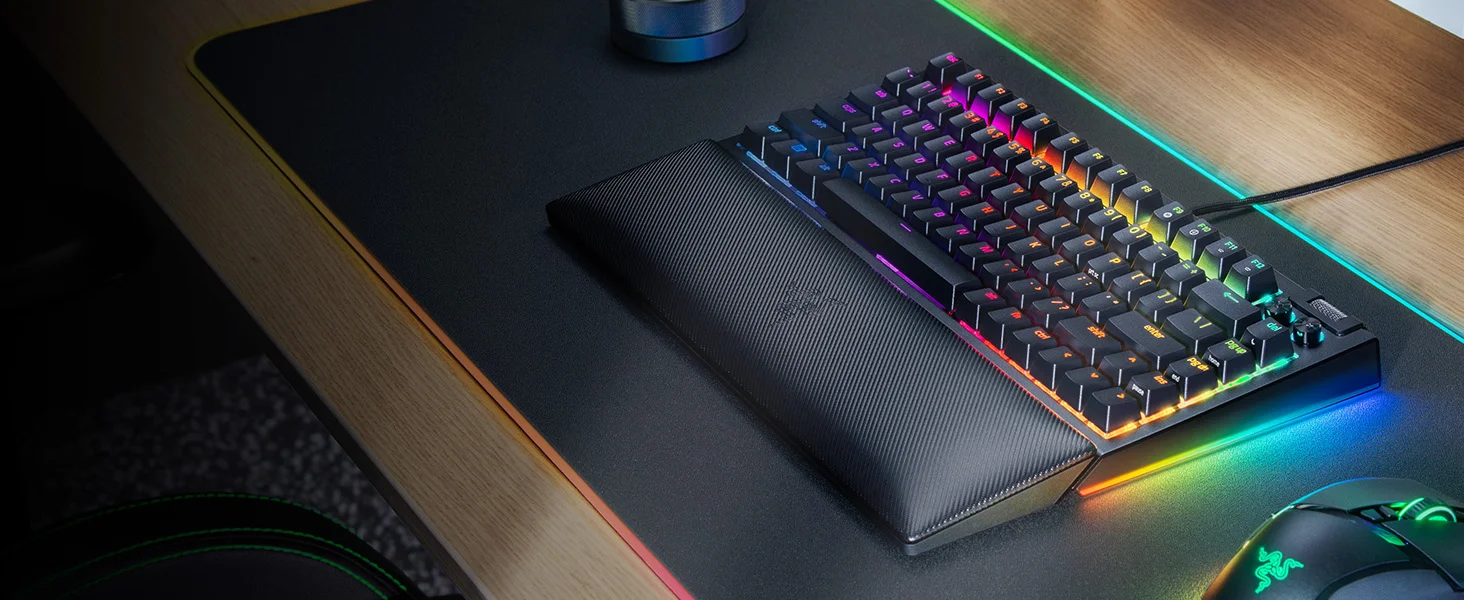 كيبورد ألعاب Razer BlackWidow V4 75% ميكانيكي قابل لتبديل السويتشات مع سويتشات برتقالية لمسية - أسود - Thumbnail 16