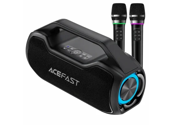 ACEFAST K14 120W Portable Wireless Karaoke Speaker with 2 Microphones - Black - Image 9