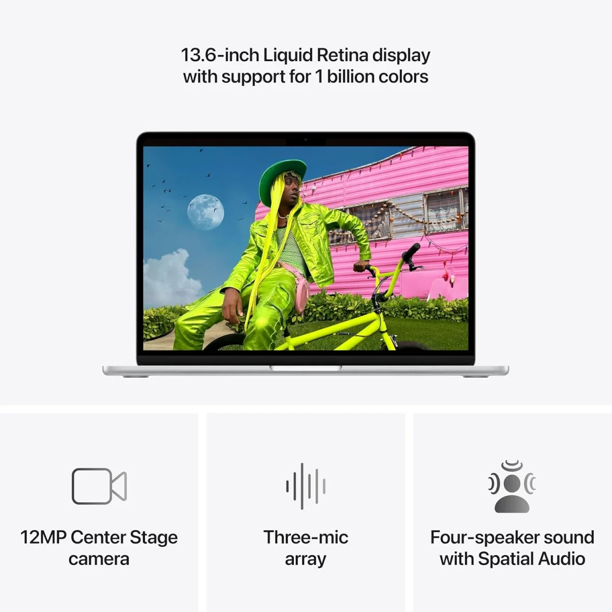 لابتوب Apple MacBook Air 15 (2026) M5 1TB 16GB بمعالج 10-Core CPU ورسوميات 10-Core GPU لون Starlight - Image 4
