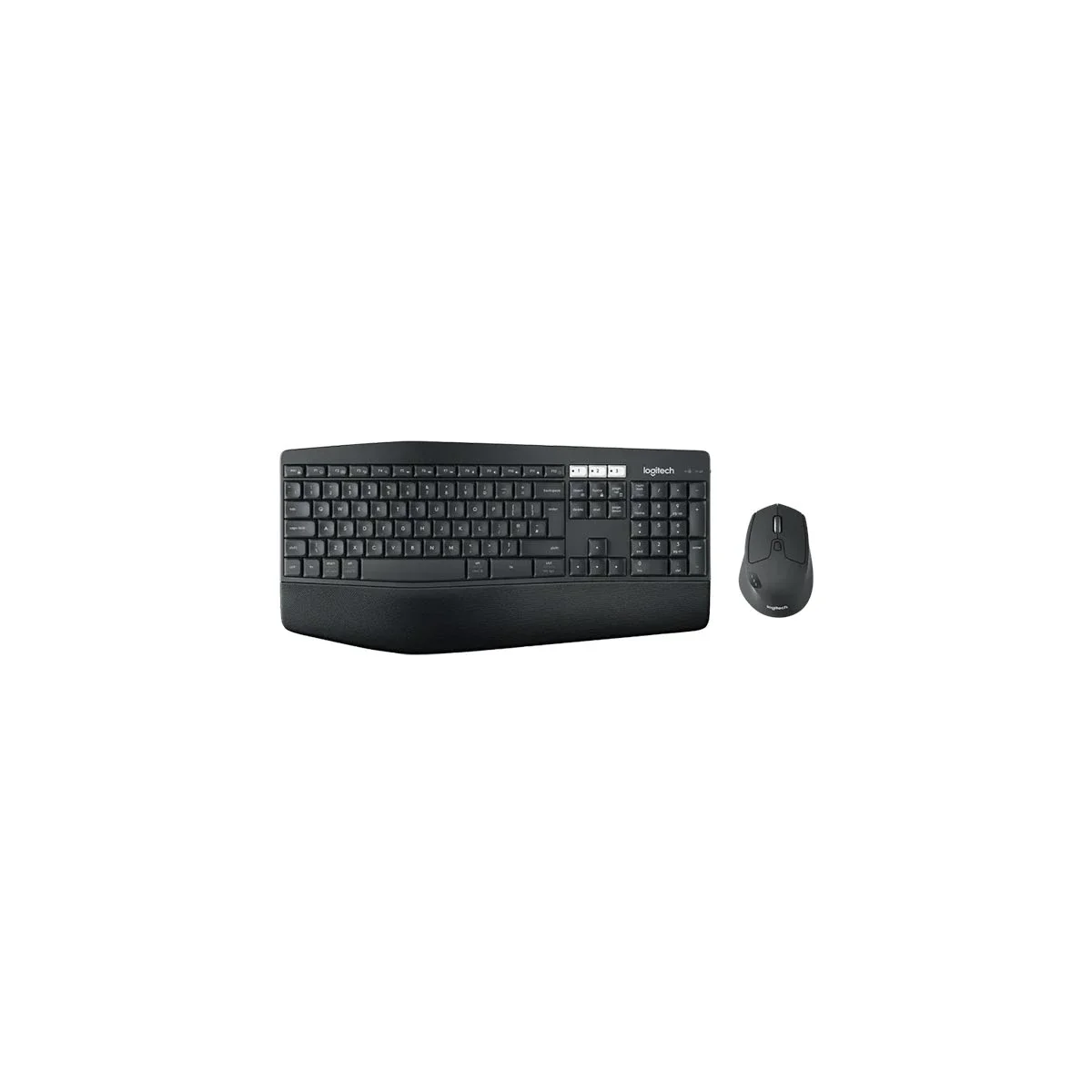 طقم كيبورد وماوس Logitech MK850 لاسلكي متعدد الأجهزة، 2.4GHz وBluetooth، عربي/إنجليزي، 12 مفتاح قابل للبرمجة وبطارية كيبورد تدوم 3 سنوات