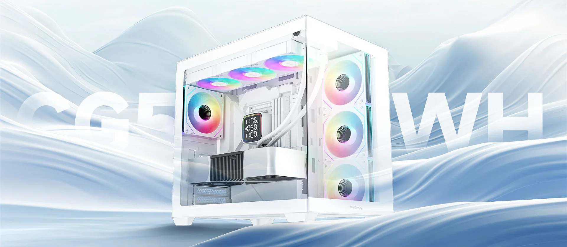 DeepCool CG530 4F White Panoramic ATX Mid-Tower Case with 4 ARGB Fans - Thumbnail 24