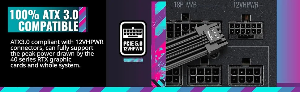 Cooler Master MWE Gold 1050 V2 ATX 3.0 Fully Modular 1050W 80 Plus Gold Power Supply - Thumbnail 8