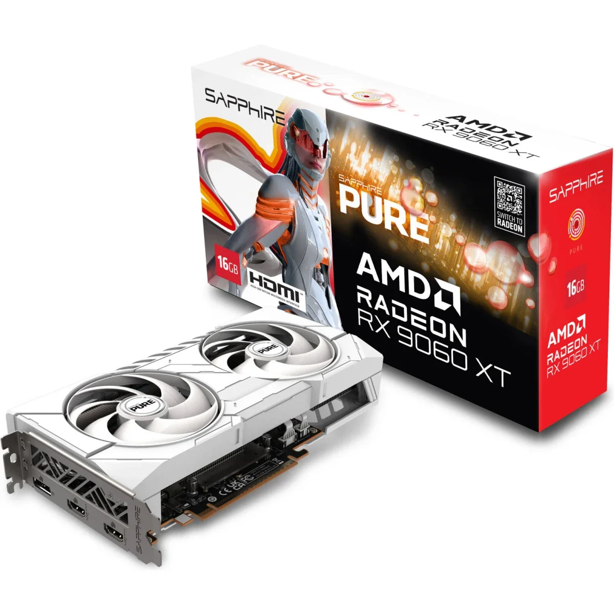 كرت شاشه SAPPHIRE PULSE Radeon RX 9060 XT بسعه 16GB GDDR6