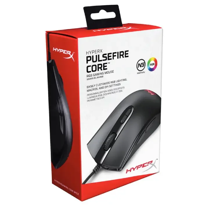 ماوس Hyper X Pulsefire Core سلكي للألعاب بإضاءة RGB HX-MC004B