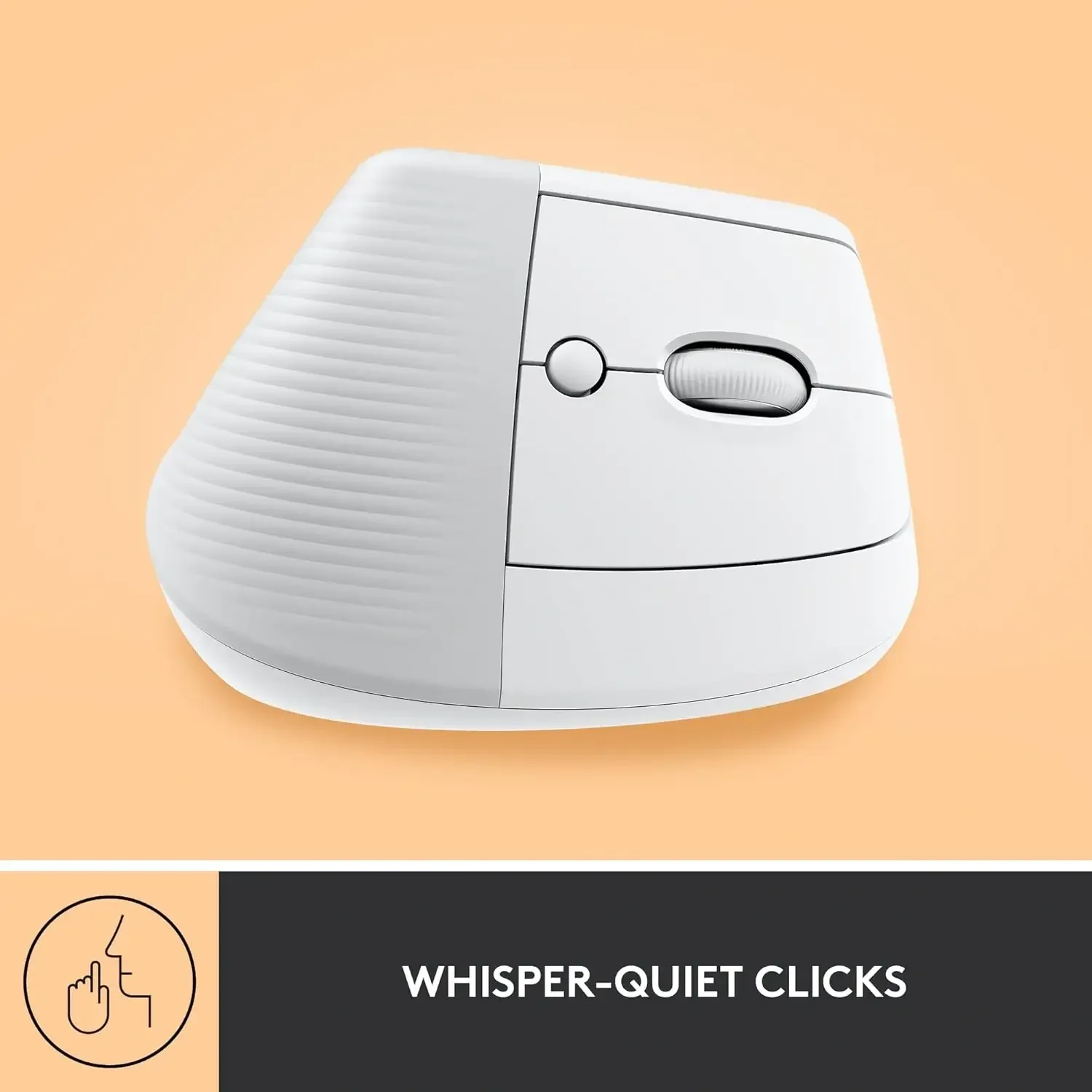 ماوس لاسلكي عمودي مريح Logitech Lift باللون الأبيض - Image 5