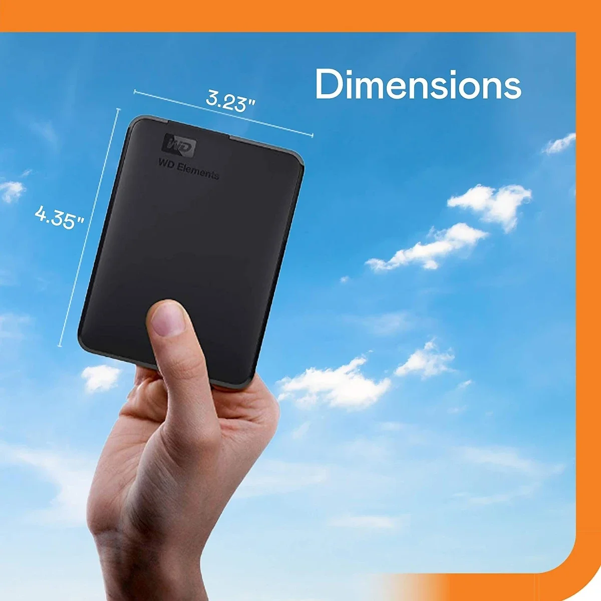 هارد ديسك خارجي محمول Western Digital WD Elements سعة 4TB USB 3.0 أسود - Thumbnail 3