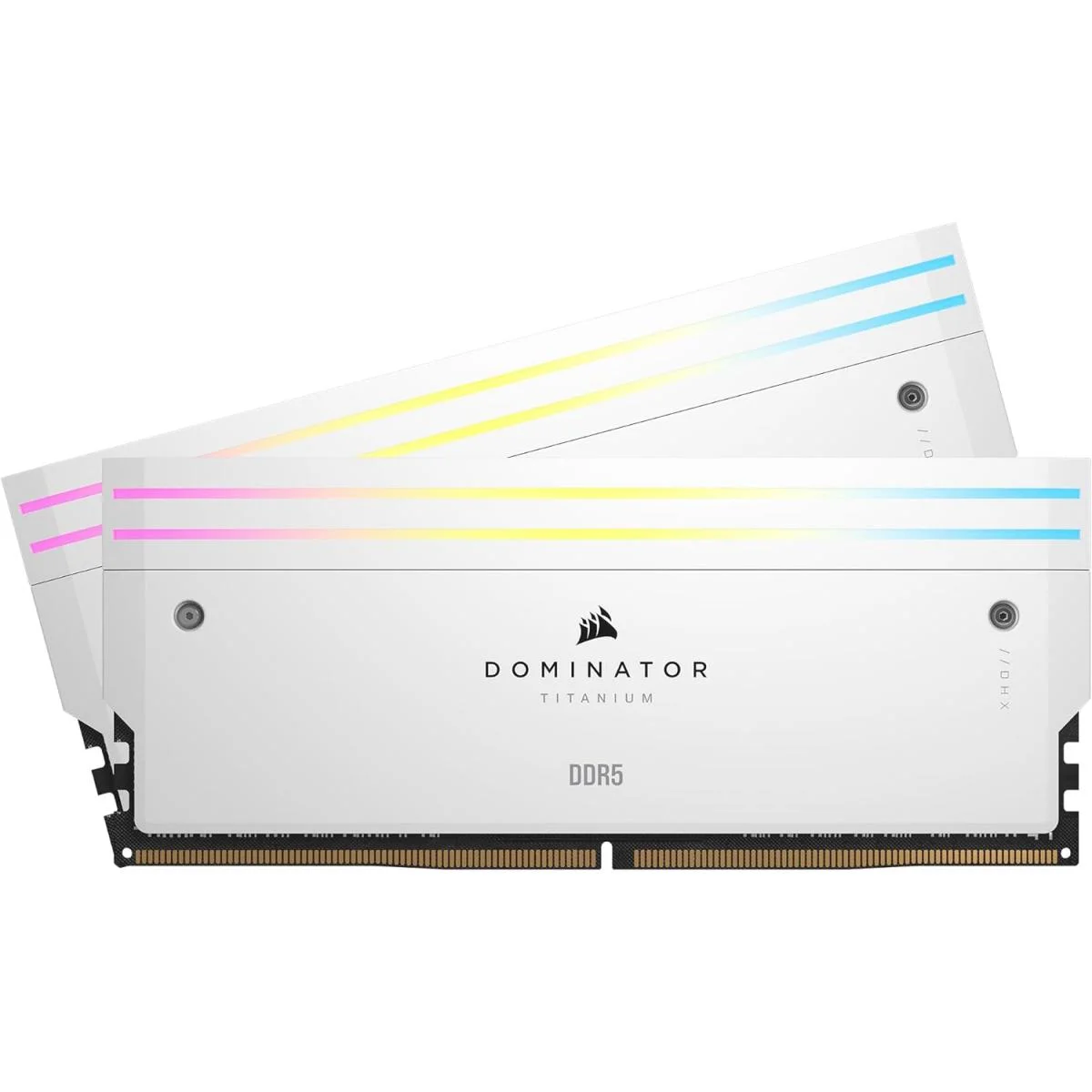 ذاكرة Corsair DOMINATOR TITANIUM RGB بسعة 32GB DDR5 بسرعة 7200MT/s CL34 - أبيض