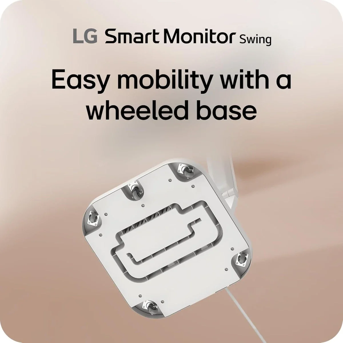 LG 32U889SA 32-Inch Smart Monitor Swing 4K UHD IPS Touchscreen with Wheeled Stand - Thumbnail 5