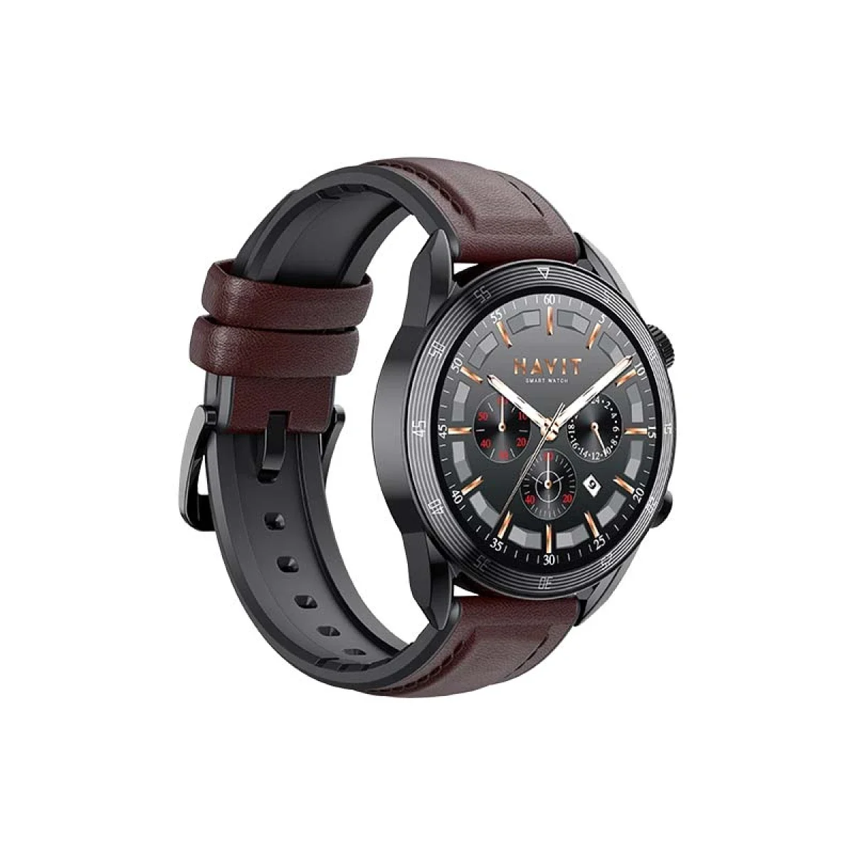HAVIT M9030 PRO Smart Watch with 1.43-Inch AMOLED Display, Bluetooth Calling - Brown - Thumbnail 3