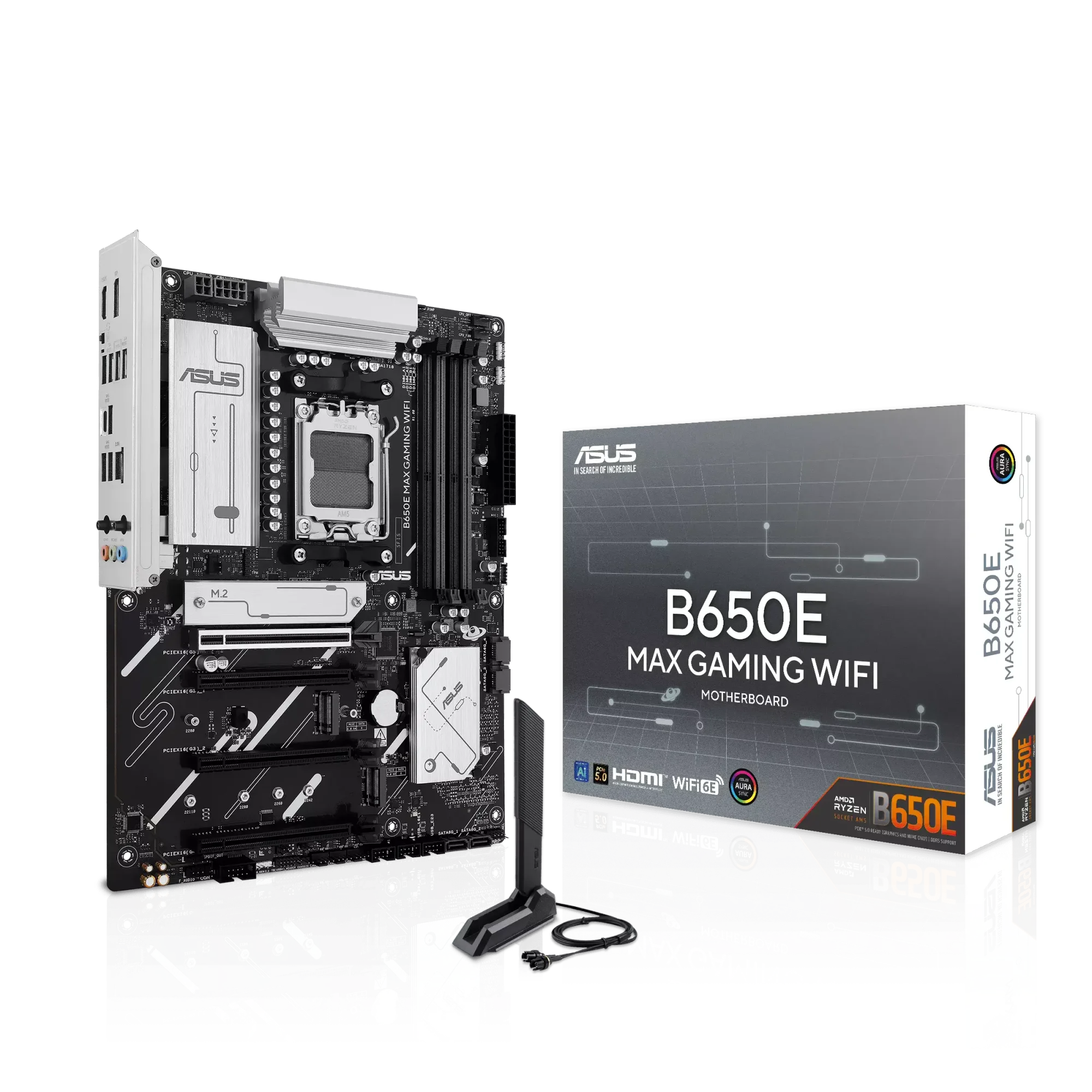 لوحة أم Asus B650E MAX GAMING WiFi DDR5 بمقبس AM5