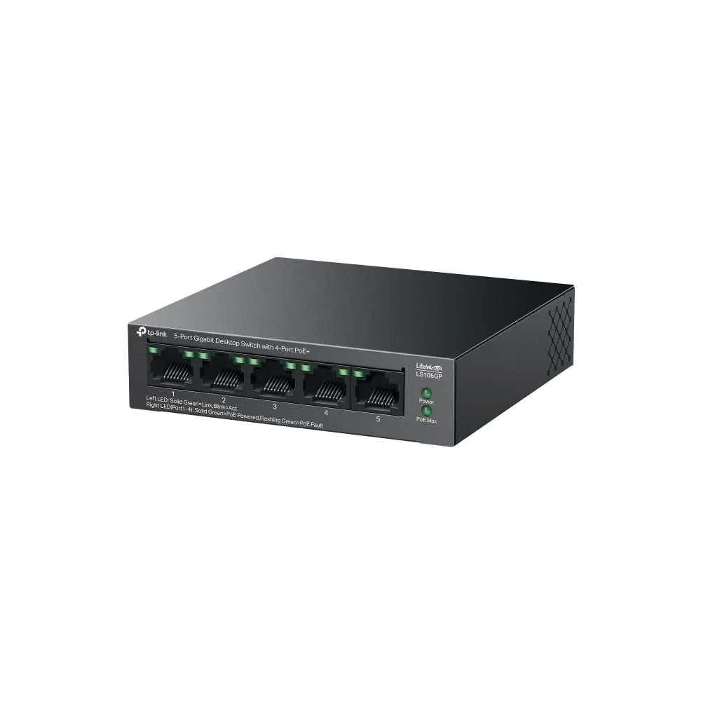 سويتش TP-LINK LS105GP جيجابت 5 منافذ مع PoE+