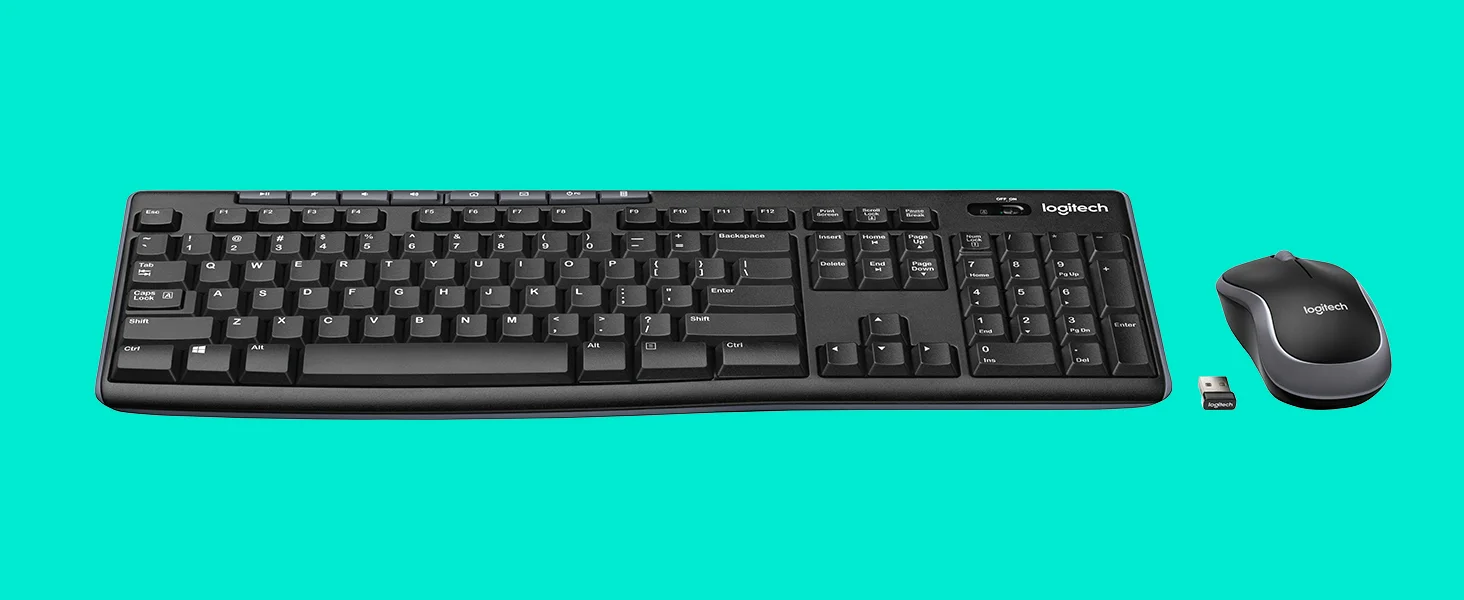 لوحة مفاتيح وماوس لاسلكيان Logitech MK270 بتخطيط عربي/إنجليزي - أسود - Thumbnail 11