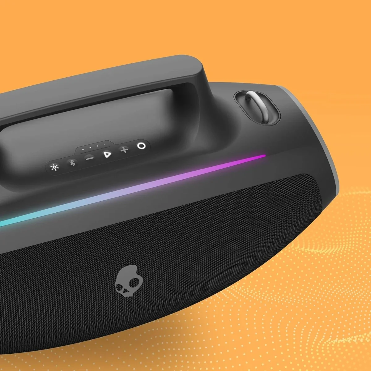 مكبر صوت بومبوكس Skullcandy Barrel بلوتوث مع عرض إضاءة LED وبطارية حتى 12 ساعة - أسود - Image 3