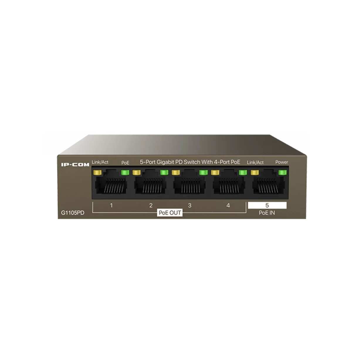 IPCOM 5-Port Gigabit PoE PD/PSE Network Switch