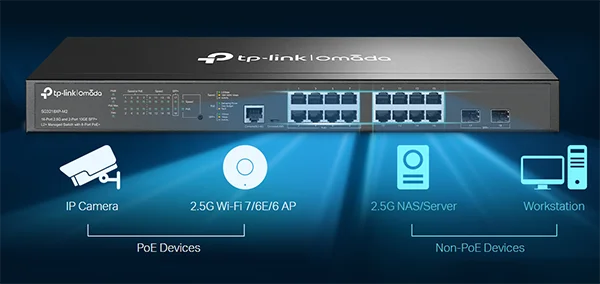 سويتش TP-LINK Omada SG3218XP-M2 ذكي مُدار 16 منفذ 2.5G PoE+ مع 2x 10G SFP+ - Image 11