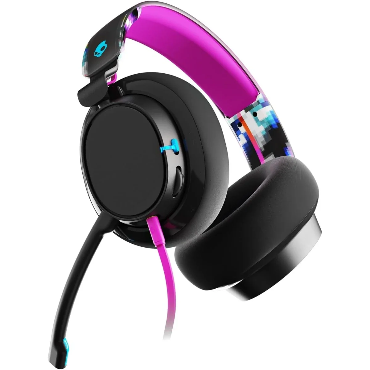 سماعة ألعاب Skullcandy SLYR Pro سلكية متعددة المنصات مع ميكروفون قابل للإزالة - Black Digi-Hype - Thumbnail 2