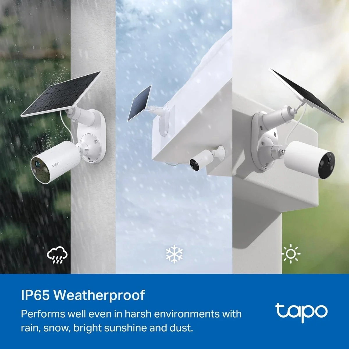 كاميرا مراقبة خارجية TP-LINK Tapo TC82 KIT بدقة 2K و3MP وبطارية مع لوحة شمسية IP65 - Image 4