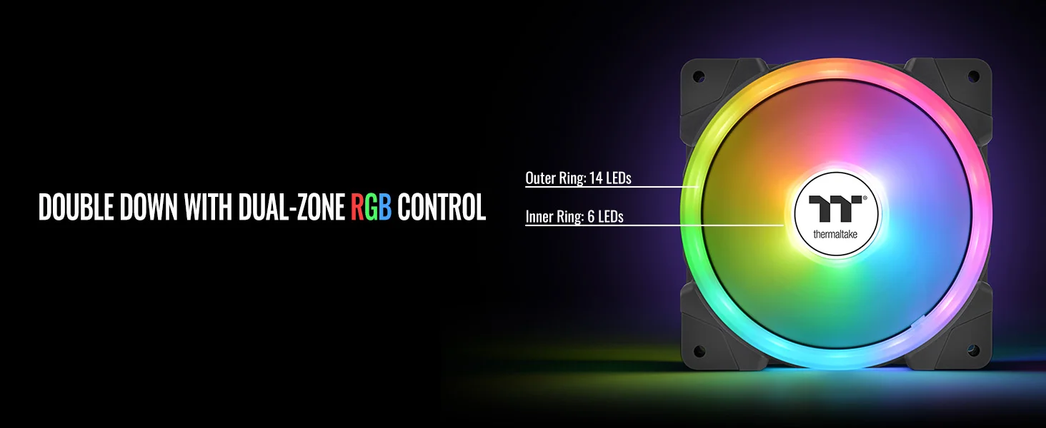 مروحة تبريد PC Thermaltake SWAFAN EX 14 ARGB ثلاثية باللون الأبيض - Thumbnail 17