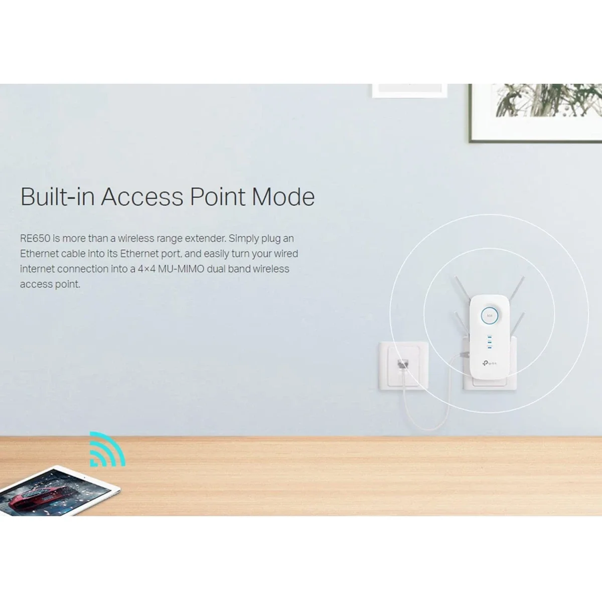 مقوي شبكة TP-LINK RE650 AC2600 مزدوج النطاق Wi‑Fi مع منفذ جيجابت - Image 5