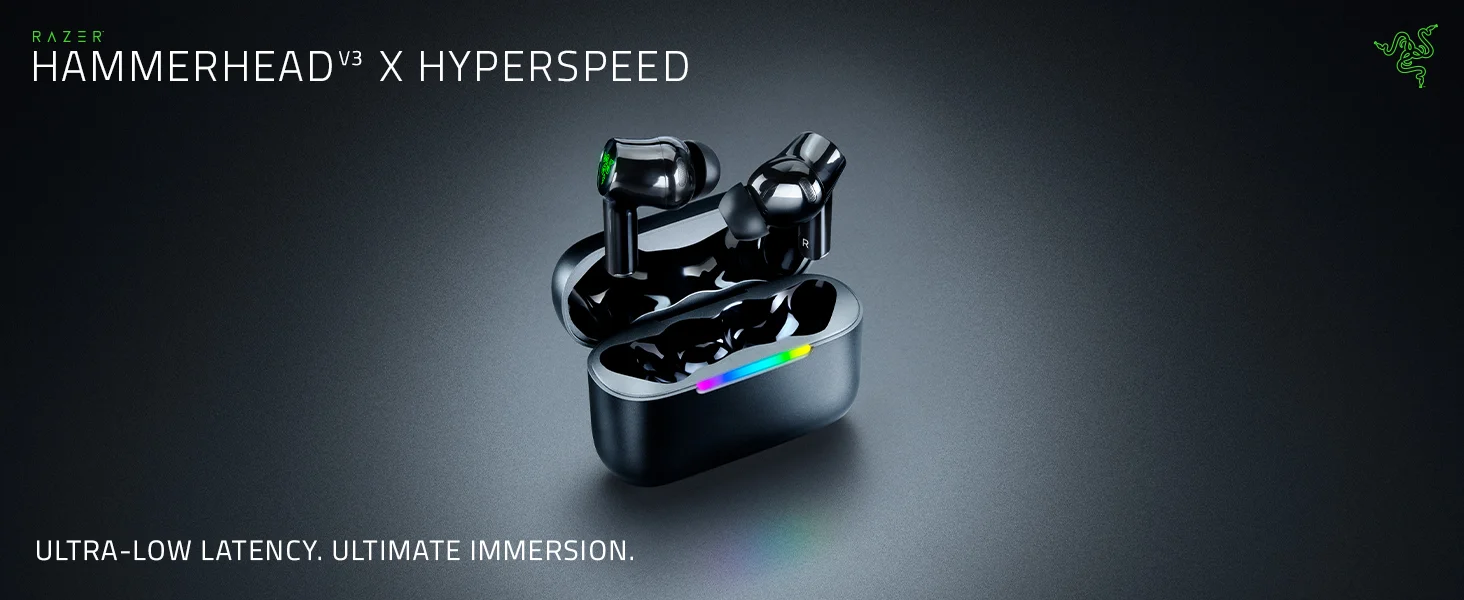 سماعات ألعاب لاسلكية Razer Hammerhead V3 X HyperSpeed بتقنية 2.4GHz وBluetooth 5.3، أسود - Image 9