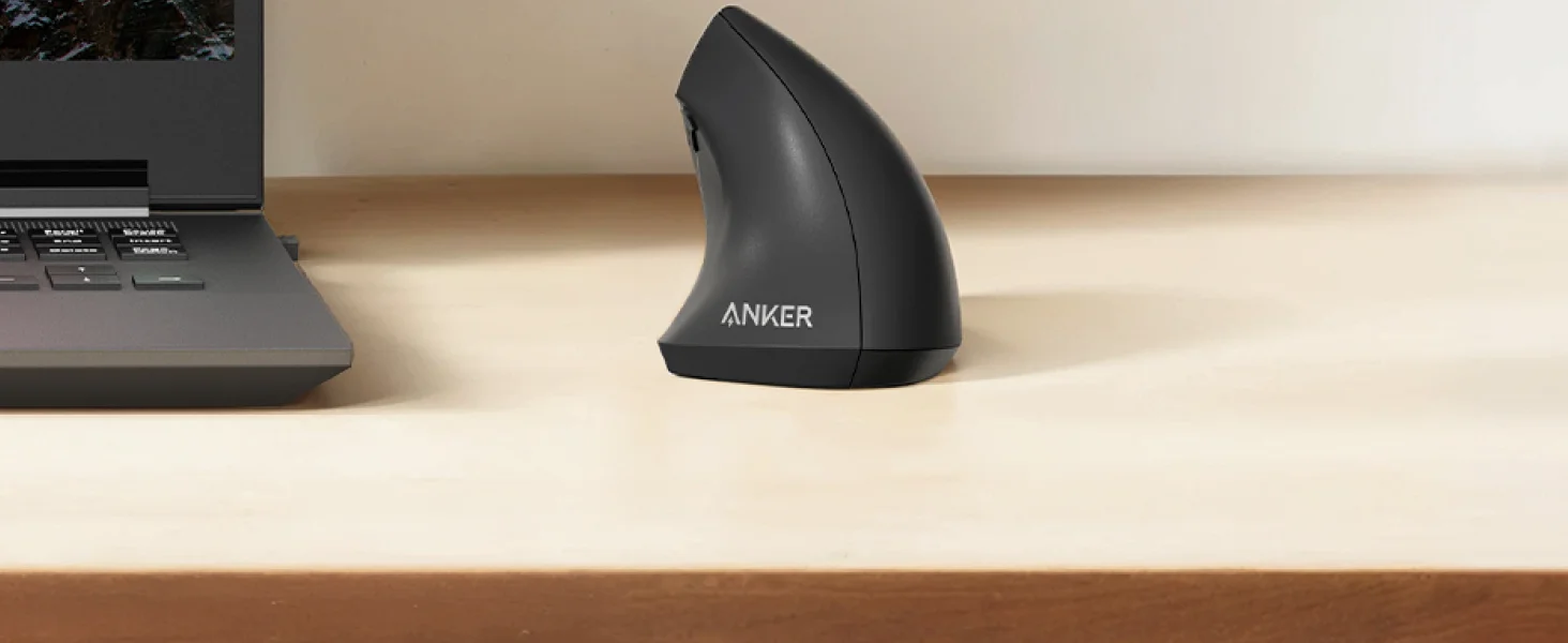 Anker 2.4GHz Wireless Vertical Ergonomic Optical Mouse, 800/1200/1600 DPI, Black - Thumbnail 10